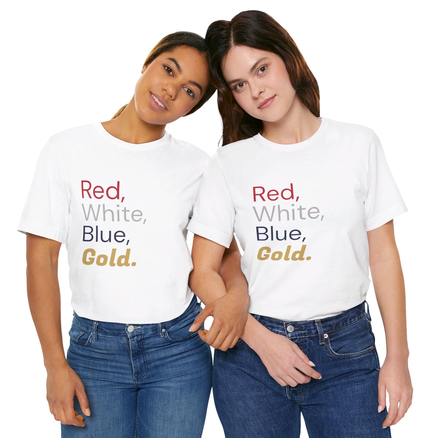 Red, White, Blue, and Gold. - Unisex Jersey Short Sleeve Tee